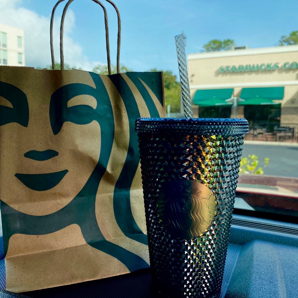 Starbucks Mini Dark Bling Studded Tumbler.